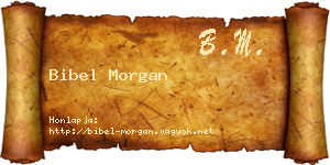 Bibel Morgan névjegykártya